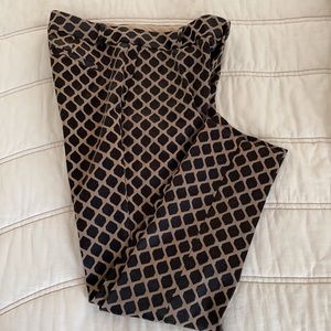 Patterned straight leg slacks size 2